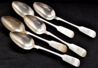 Lot 664 - Five mid 19th Century Canadian silver...