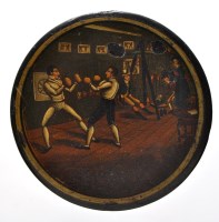 Lot 833 - A 19th Century Stobwasser type painted snuff...
