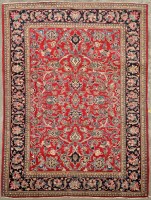 Lot 1127 - A Kashar rug, the claret ground decorated with...
