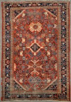 Lot 1134 - An antique Ziegler Mahal rug, the central...