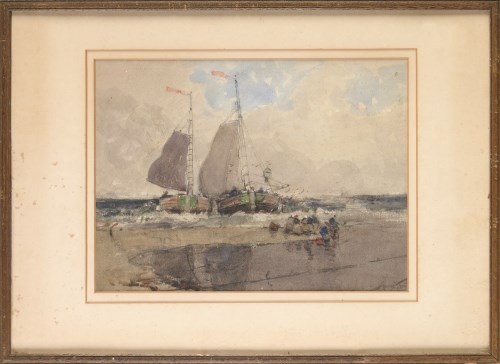 Lot 100 - George Edward Horton (1859-1950) ''THE LANDING'...