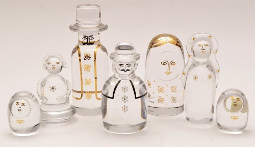 Lot 1012 - Kosta Boda: paperweights 'family', to include:...