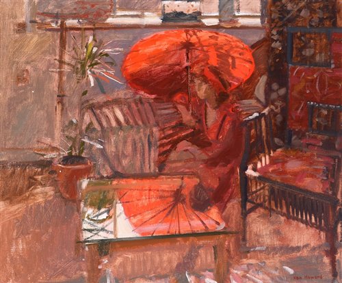 Lot 316 - "Valerie: red and grey (the red parasol)".