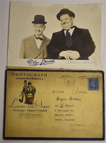 Lot 171 - Signed Laurel and Hardy photograph