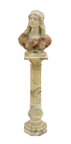 Lot 706 - Professor Guiseppe Bessi - marble bust 'Ruth'.