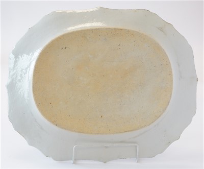 Lot 361 - An 18th Century Chinese porcelain meat plate.