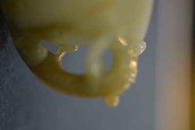 Lot 598 - Chinese spinach green jade censer