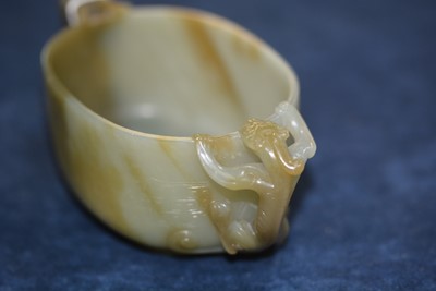 Lot 598 - Chinese spinach green jade censer