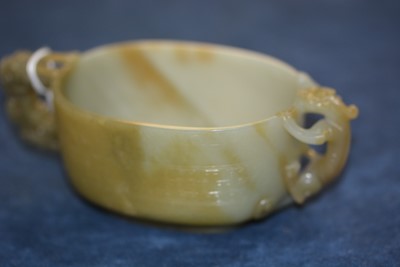 Lot 598 - Chinese spinach green jade censer