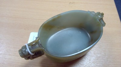 Lot 598 - Chinese spinach green jade censer