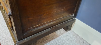 Lot 765 - 17th Century oak geometric front split chest of drawers