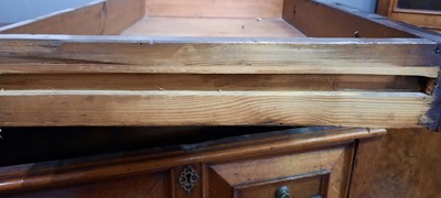 Lot 765 - 17th Century oak geometric front split chest of drawers