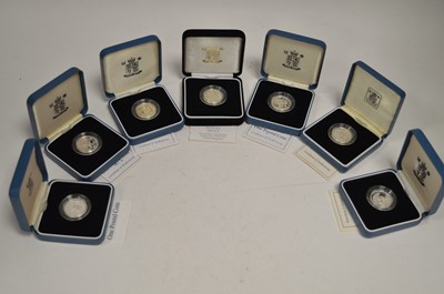 Lot 1612 - Silver proof £1 coins