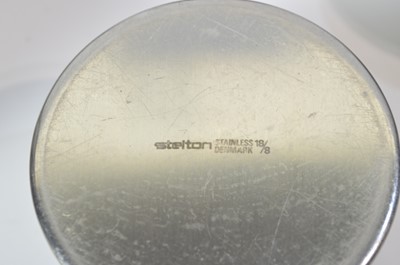 Lot 27 - Arne Jacobsen for Stelton: eleven pieces of 'Cylinda-line' tableware; and six dessert dishes.