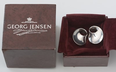 Lot 746 - Vivianna Torun Bülow-Hübe for Georg Jensen: sterling silver earrings