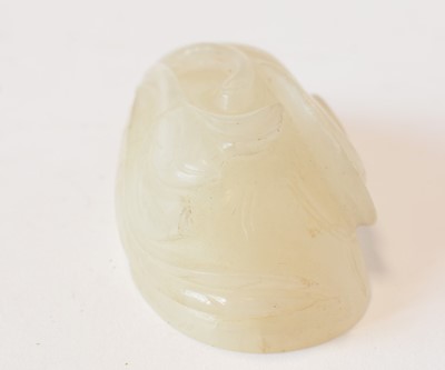Lot 469 - Chinese turquoise figure; jadeite pendant, hardstone cup