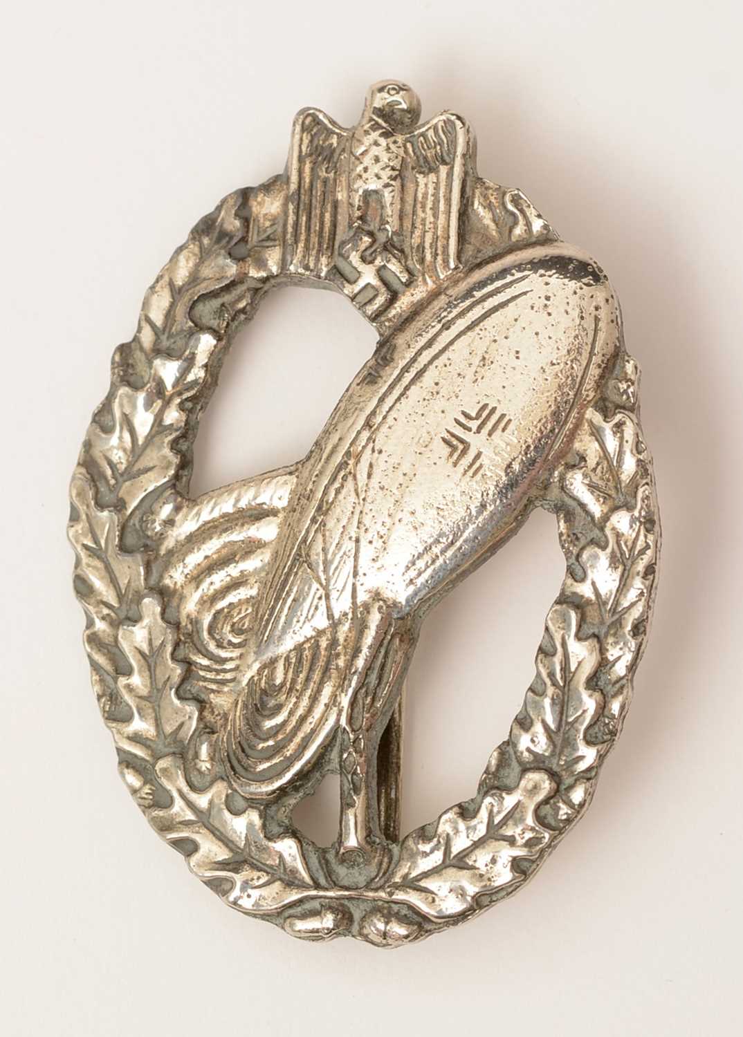 Lot 1100 - WWII Waffen-SS Balloon Observers badge, silver class