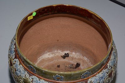 Lot 337 - A Doulton Lambeth stoneware jardiniere and stand