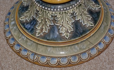 Lot 337 - A Doulton Lambeth stoneware jardiniere and stand