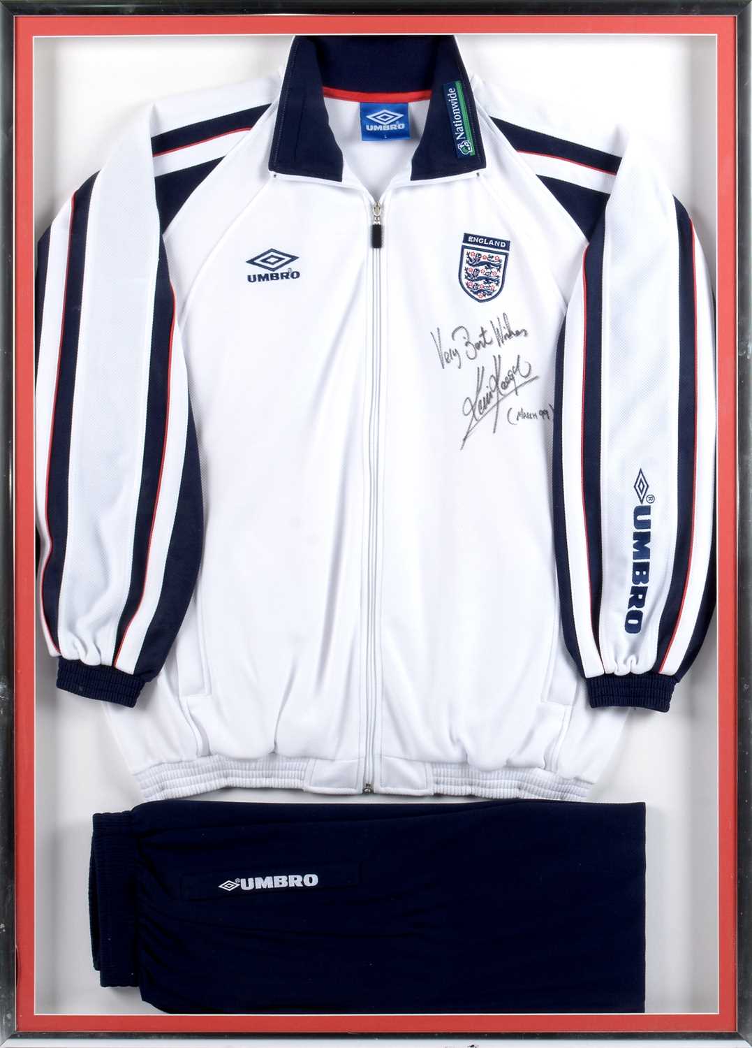 Lot 612 - The first England football team tracksuit worn by manager Kevin Keegan.