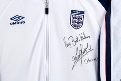Lot 612 - The first England football team tracksuit worn by manager Kevin Keegan.
