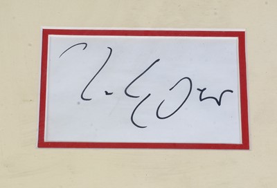 Lot 924 - Signed mark Knopfler Photo Michael Jackson framed photograph