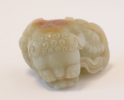 Lot 473 - Chinese carved Jade Buddhist lion