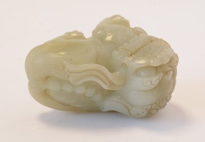 Lot 473 - Chinese carved Jade Buddhist lion