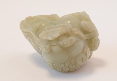 Lot 473 - Chinese carved Jade Buddhist lion