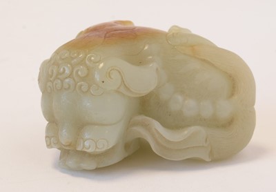 Lot 473 - Chinese carved Jade Buddhist lion