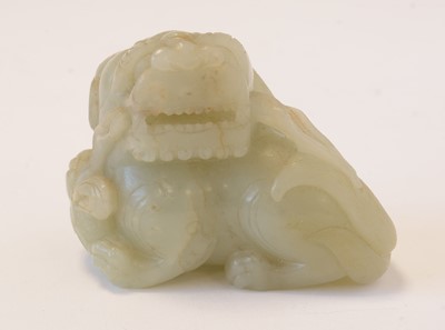 Lot 473 - Chinese carved Jade Buddhist lion