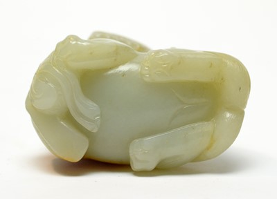 Lot 473 - Chinese carved Jade Buddhist lion