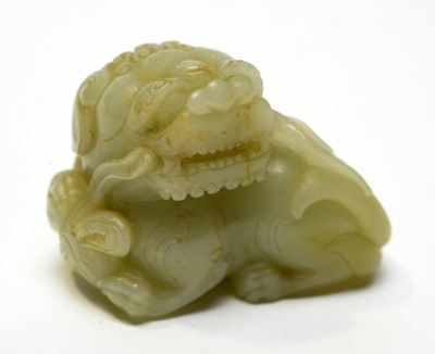 Lot 473 - Chinese carved Jade Buddhist lion