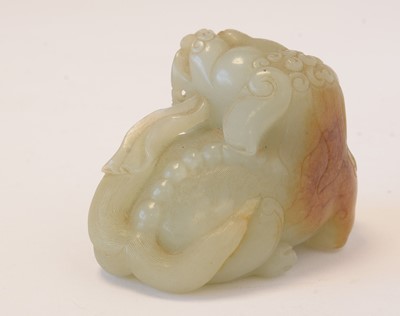 Lot 473 - Chinese carved Jade Buddhist lion