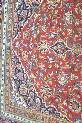 Lot 635 - A Kashan carpet.