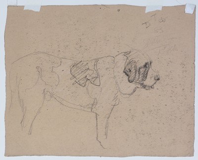 Lot 92 - Attributed to George Vernon Stokes - Dog Character Studies | charcoal and pastel