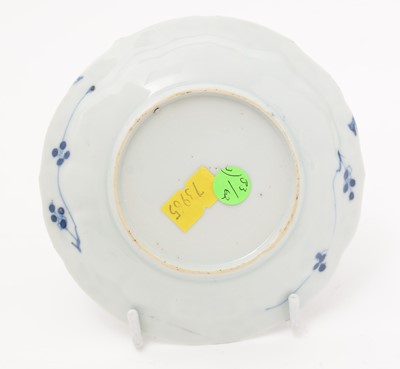 Lot 727 - Three Chinese blue and white saucers