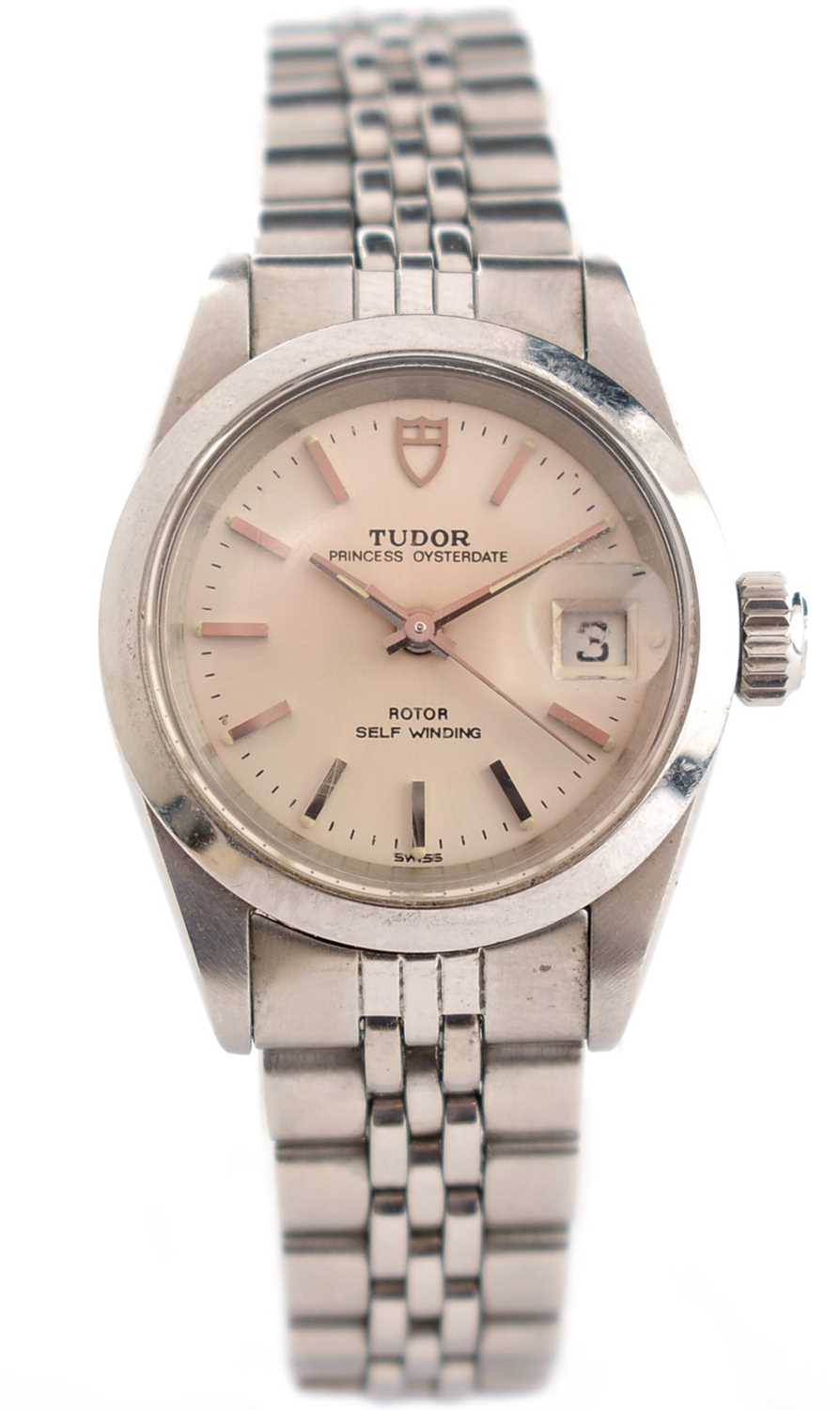 Lot 351 - Tudor Princess Oysterdate Rotor self-winding: a steel cased wristwatch