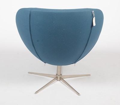 Lot 326 - BoConcept 'Shelly' armchair in teal blue upholstery