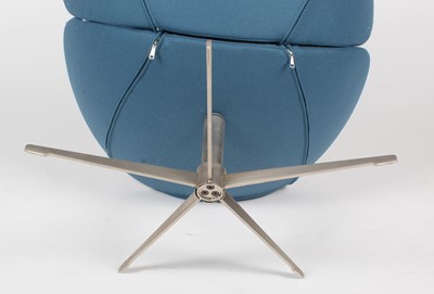 Lot 326 - BoConcept 'Shelly' armchair in teal blue upholstery