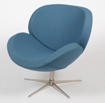 Lot 326 - BoConcept 'Shelly' armchair in teal blue upholstery
