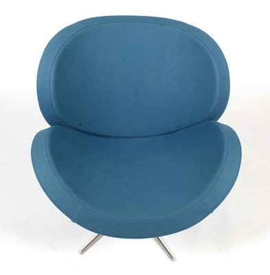 Lot 326 - BoConcept 'Shelly' armchair in teal blue upholstery