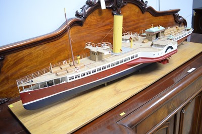 Lot 440 - A scratch-built scale model of the Paddle Steamer Duchess of Fife