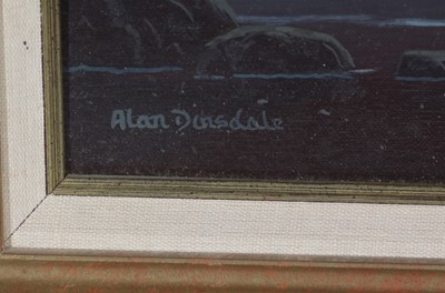 Lot 776 - Alan Dinsdale - Moonlight, Waves, and Rocks | acrylic
