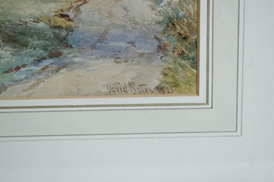 Lot 617 - David Bates - Farmstead with Horse Ploughs and Chickens | watercolour