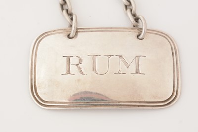 Lot 269 - Three silver wine labels, various styles and makers.