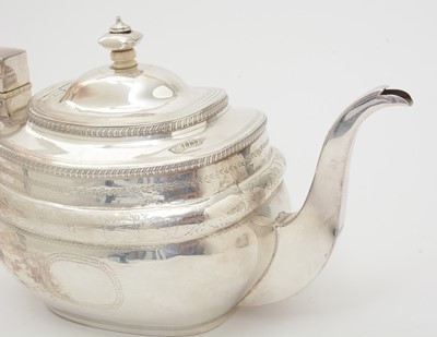 Lot 26 - A George III silver four-piece tea service.
