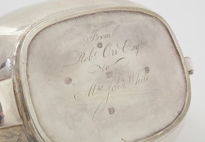 Lot 26 - A George III silver four-piece tea service.