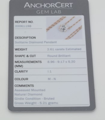 Lot 452 - A single stone diamond pendant