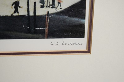 Lot 546 - After L. S. Lowry RBA RA - The Pond | signed limited edition